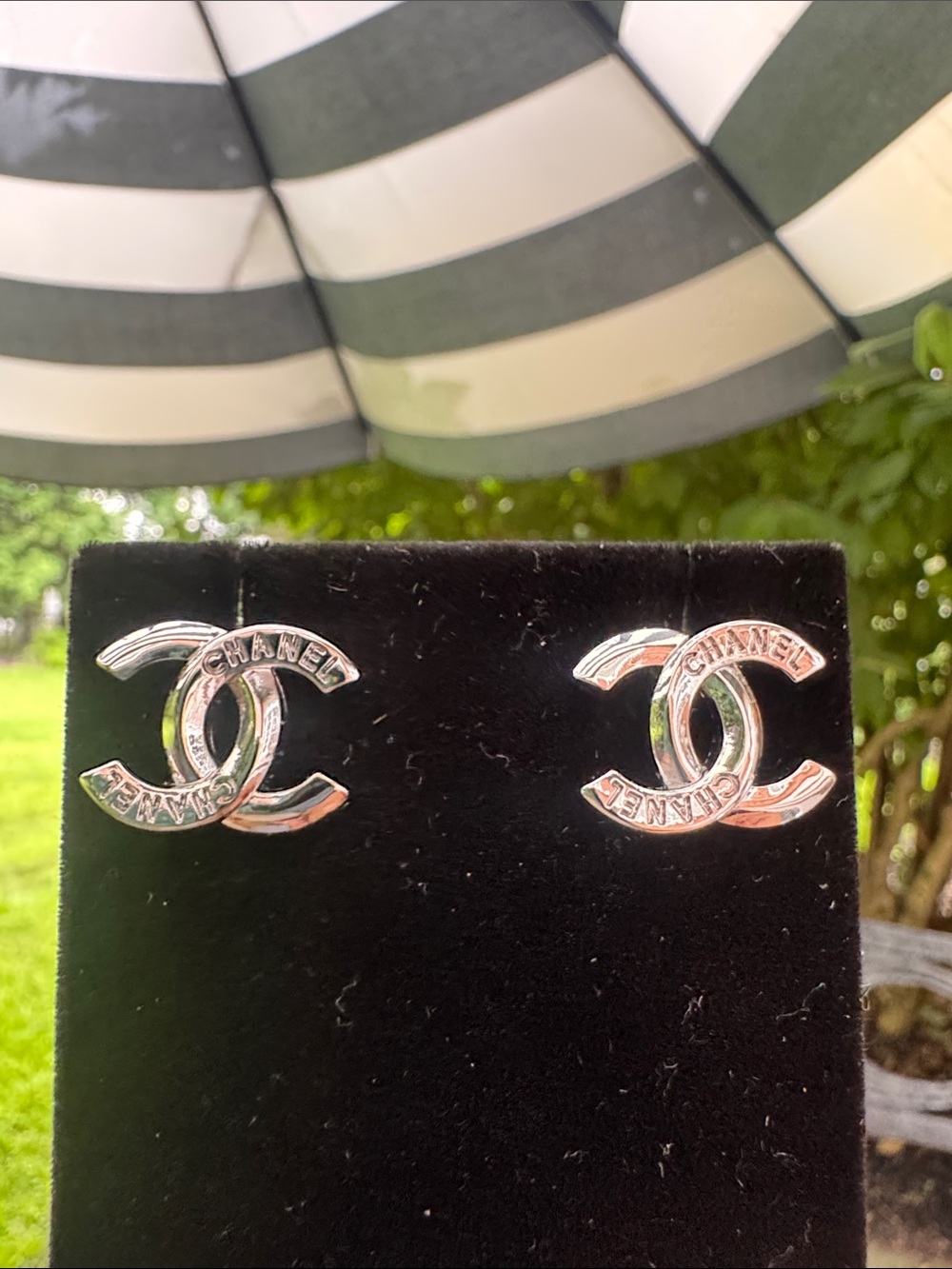 Earrings  Silver-Tone Interlocking Stud Earrings